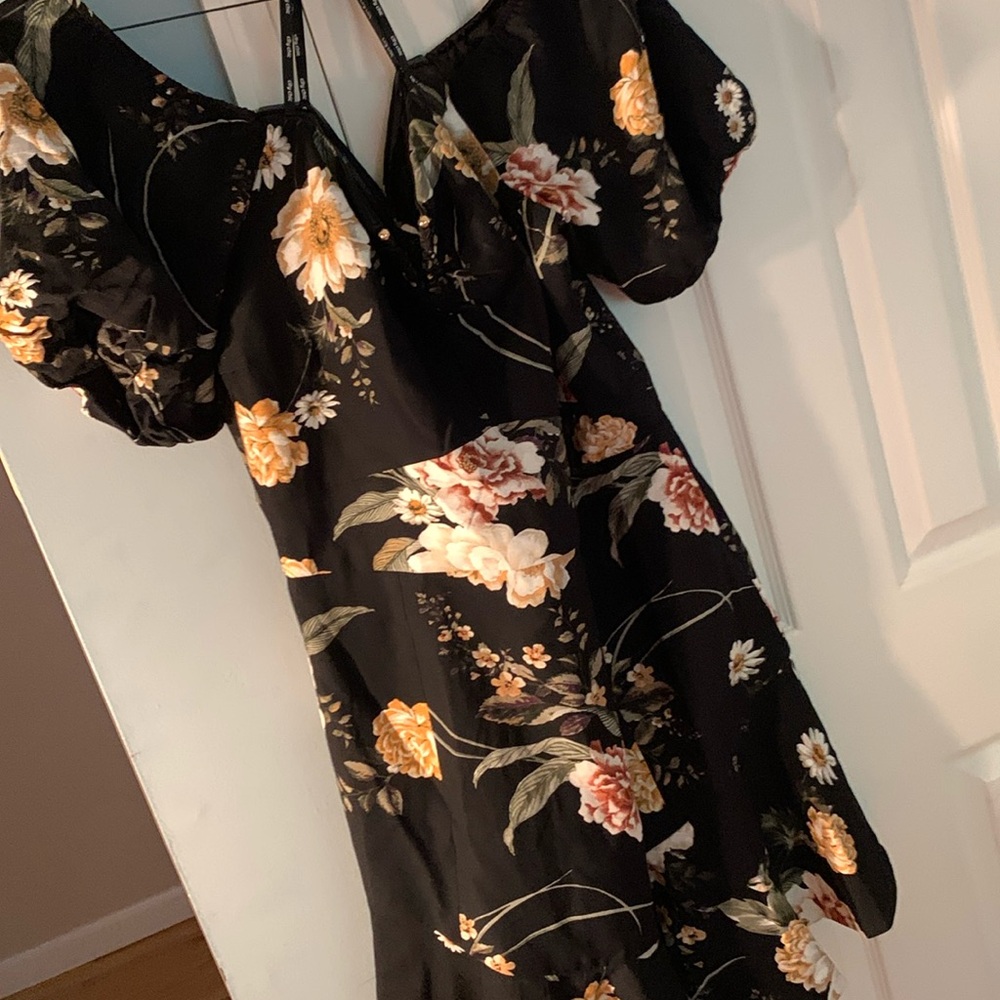City Chic Black Floral Dress